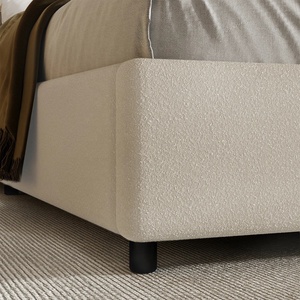 Meubles <span class=keywords><strong>de</strong></span> chambre à coucher modernes, taille Queen/King, cadre <span class=keywords><strong>de</strong></span> <span class=keywords><strong>lit</strong></span> en <span class=keywords><strong>bois</strong></span> rembourré en bouclette avec mousse haute densité et tête <span class=keywords><strong>de</strong></span> <span class=keywords><strong>lit</strong></span>, taille double - Product Image 3