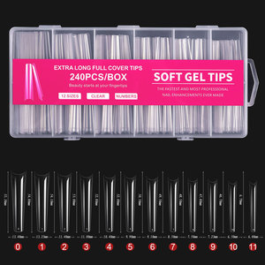 طقم أطراف أظافر من الأكريليك الفرنسي بالكامل من كودان ، غطاء ناعم ، خنجر بتصميم فراشة ، حقيبة صناعية للبيع بالجملة - Product Image 2