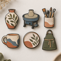 Broches personnalisées en émail pour studios de poterie, artistes, ateliers, événements et collectionneurs