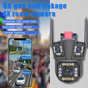 5K 12MP HD IP Ngoài Trời Không Thấm Nước 4X Lai Zoom An Ninh Giám Sát 360 Máy Ảnh Ba Ống Kính PTZ Wifi Dome Máy Ảnh - Product Image 4