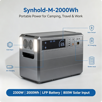 Station d'alimentation portable 2304Wh 2300W LiFePO4 à onde sinusoïdale pure avec contrôleur MPPT pour la charge de téléphones, ordinateurs portables et tablettes, utilisation solaire en extérieur