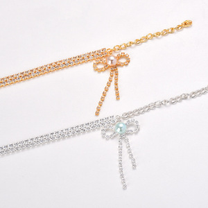 Großhandel niedlichen Strass hängenden Knoten Diamant <span class=keywords><strong>Kawaii</strong></span> Halskette für Katzen - Product Image 3