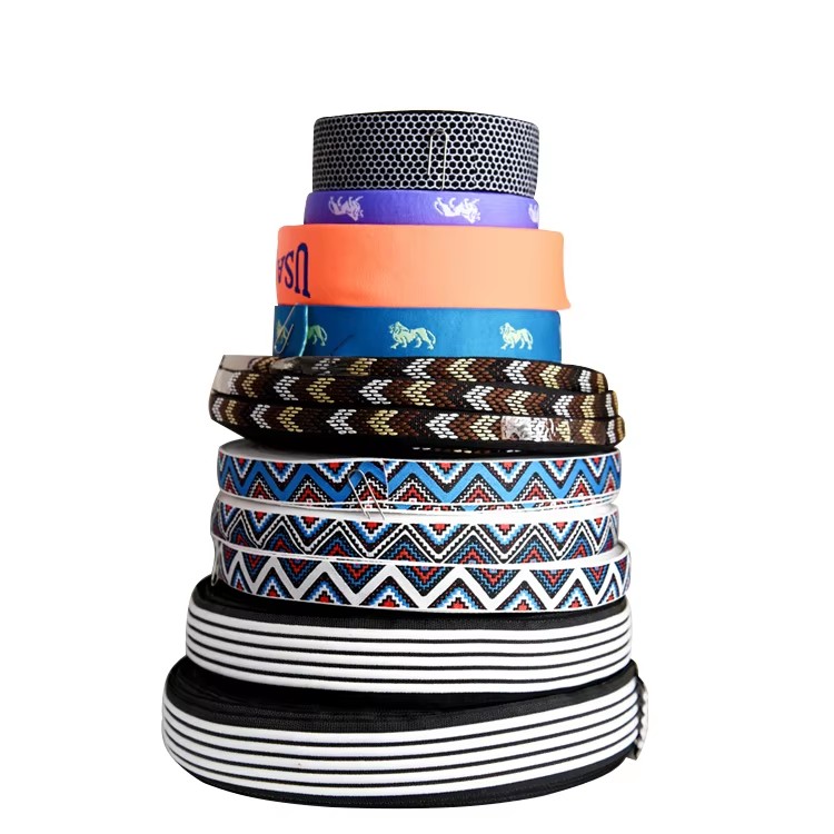 2026 SOFINE Famous brand custom logo polyester jacquard elastic webbing belt