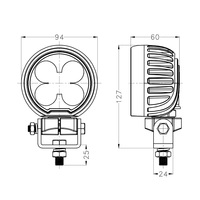 3.5 pouces 50W 12V 24V 4x4 faisceau d'inondation tout-terrain Led lumière de travail pour hors route Wrangler tracteur camions pelle lampes de travail