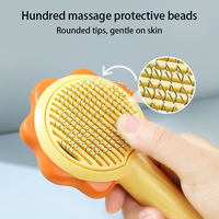 Peigne auto-nettoyant en acier inoxydable Seven Oh pour chats et chiens – Outil de toilettage et éliminateur de poils flottants pour animaux de compagnie
