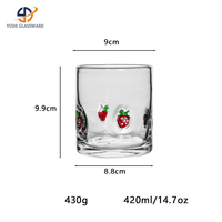 Personalisierte bunte Borosilikat-Glas-Kaffeetassen mit Dekor für Hochzeitsgeschenke