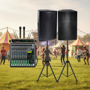 רמקולים גדולים 10 אינץ' למכירה, מערכת שמע ביתית למסיבות, רמקול ניאודימיום מקצועי, טווח צלילים מלא - Product Image 2