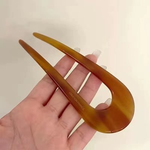 Fermagli per Capelli a Forma di Guscio di Tartaruga in Acetato Effetto Marmo, Stile Europeo e Americano, 14,5 cm, Logo Personalizzabile - Product Image 4