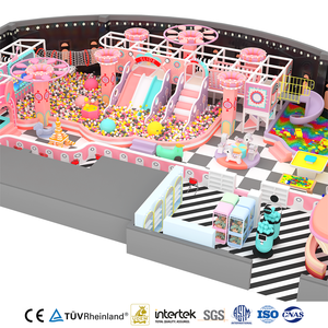 Commercial Pastel Pink Themed Indoor Playground Ball <b>Pool</b> Soft Play Equipment LED <b>Slides</b> Trampoline >500kg Capacity for Shopping - Product Image 2