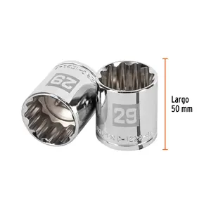 BOX 6 Douille 29 mm, 12 points, entraînement 1/2 po, TRUPER - Product Image 3