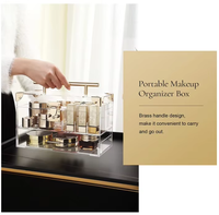 Stand Display Akrilik Ramah Lingkungan yang Dapat Disesuaikan dengan Pencetakan UV untuk Cat Kuku, Parfum, Lipstik, Kotak Display Akrilik Makeup