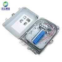 Boîtier de distribution de fibre optique ABS 24 cœurs, étanche pour extérieur, boîtier de terminaison de fibre optique mural FTTH