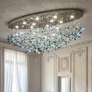 Lustre en cristal LED en laiton antique doré de luxe Pupu Rococo, style européen, grande taille, commande par interrupteur pour utilisation hôtelière - Product Image 2