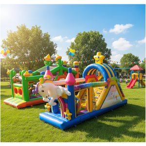 Château gonflable licorne avec toboggan pour fête d'anniversaire d'enfants, <span class=keywords><strong>jeu</strong></span> de licorne, parcours d'obstacles gonflable, jeux de château gonflable - Product Image 1