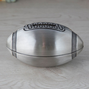 家の装飾のための金属アメリカンフットボールの貯金箱 - Product Image 2
