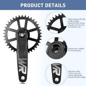 Plateau de pédalier ZUKKA 38T en acier avec bras en alliage d'aluminium de 170 mm, léger pour VTT - Product Image 5