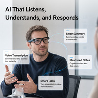 Lunettes caméra IA 1080P avec Wi-Fi et connectivité, enregistrement audio, photo et vidéo intelligent, appels mains libres, lunettes à porter au quotidien