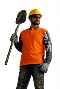 Áo Polo An Toàn Phát Quang Cao Cấp Tay Dài, Áo Làm Việc Có Độ Phản Quang Cao Dành Cho Xây Dựng & Quần Áo Công Trình - Product Image 5