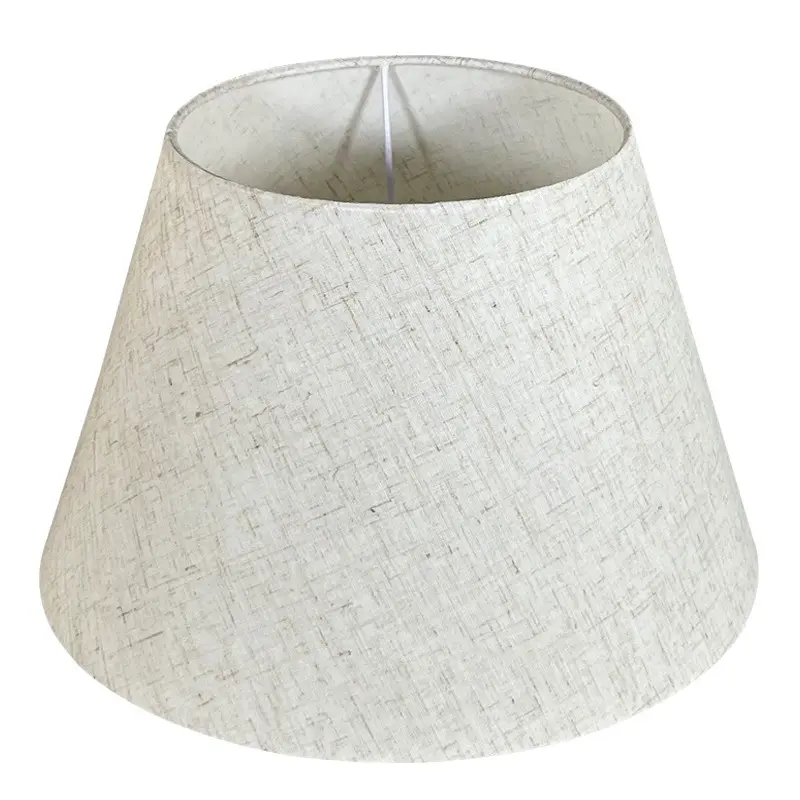 Pantalla de tela redonda, cuadrada o cónica, lámpara de cuerpo de lino blanco antideslumbrante para lámpara de mesa o lámpara de pared, pantalla de Hotel
