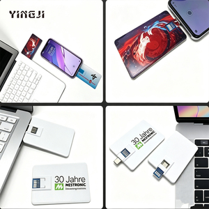 Unidad Flash USB 2 en 1 OTG 2.0 3.0 de Alta Velocidad con Forma de Tarjeta de Crédito, Unidad Flash USB-C para Teléfono <span class=keywords><strong>Celular</strong></span>, Memoria USB Tipo C de 32GB 16GB 8GB 4GB - Product Image 4