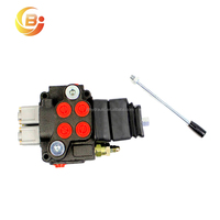Vanne de commande directionnelle monobloc DCV40 50L-Min à commande par joystick, un commande pour deux, 2 voies, personnalisée pour chariot élévateur et chargeuse