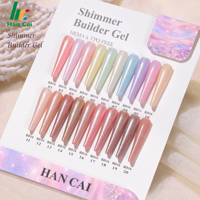 HEMA FREE 20 Couleurs Gel UV Scintillant Constructeur Marque Privée Vente en Gros Pots de 1Kg en Vrac Gel Dur Gel d'Extension d'Ongles Constructeur Logo Personnalisé