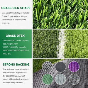 Không infill bóng đá cỏ tổng hợp Mini thể thao lĩnh vực bóng đá futstal điền miễn phí bóng đá Turf không điền cỏ nhân tạo - Product Image 6