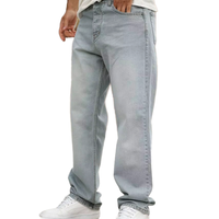 Jeans Vintage de Corte Recto y Ajustado para Hombre, Casuales, Elásticos, Ecológicos, de Cintura Media, Gruesos, con Suavizante Personalizado, Color Denim