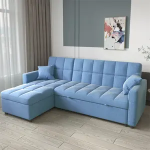 Hot Selling L-shaped Bed Transformable Two Seater Sofa Bed
