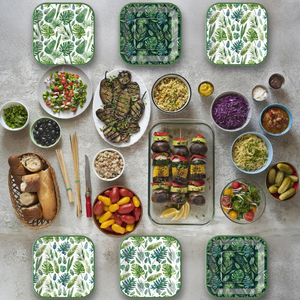 Bán Buôn Dùng Một Lần Phong Cách Hiện Đại Giấy Tấm Cho Trung Quốc Năm Mới Giáng Sinh Mùa Hè Hawaii Bên Với Màu Xanh Lá Cây Lá Chủ Đề - Product Image 1