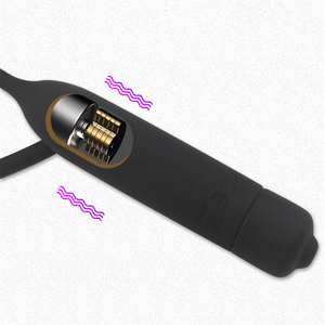 Kostenlose individuelle Box  langer Penis Stecker Vibrator Silikon Harnkatheter Masturbator Vibrierende Harnröhre Schallabsorbierender Dick-Massagegerät - Product Image 6