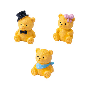 Adornos de Osos de Resina Pintados a Mano, Figuritas de Ositos de Peluche en Miniatura para Decoración de Jardín de Hadas, Regalos para Fiestas, Manualidades DIY - Product Image 5