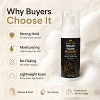 Fabricant de mousse capillaire personnalisée, mousse anti-frisottis à tenue forte pour les marques de perruques