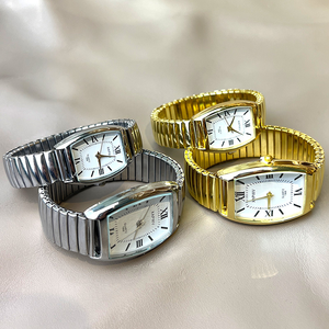<span class=keywords><strong>Orologio</strong></span> al Quarzo LP76 Casual Semplice <span class=keywords><strong>Dorato</strong></span> per Coppia, Quadrante Tonneau, Cinturino Elastico in Acciaio, Orologi da Uomo e da <span class=keywords><strong>Donna</strong></span>, Vendita all'Ingrosso - Product Image 2