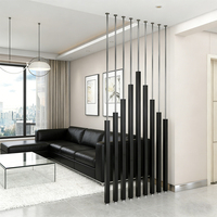 Paravent de séparation de pièce de luxe en acier inoxydable, forme colonne dorée, pour décoration intérieure