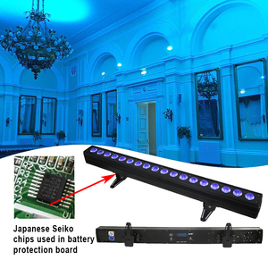 Proyector LED Grace 18*18w 6en1 RGBWA UV con Batería de 12000mAh, WiFi, DMX512 Inalámbrico - Product Image 1