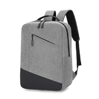 Sac à dos pour ordinateur portable en tissu haute densité, multi-compartiments, grand rangement avec USB
