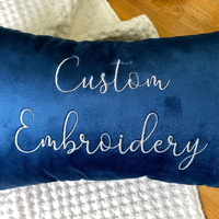 Housse de coussin carrée en velours doux bleu marine 18x18 pouces, vierge pour broderie