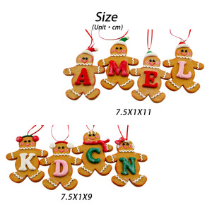 <span class=keywords><strong>Lettre</strong></span> personnalisée <span class=keywords><strong>de</strong></span> bonhomme en pain d'épice scintillant fait à la main avec chapeau <span class=keywords><strong>de</strong></span> père noël ornement suspendu d'arbre <span class=keywords><strong>de</strong></span> noël pour la décoration <span class=keywords><strong>de</strong></span> cadeau d'homme <span class=keywords><strong>de</strong></span> noël - Product Image 5