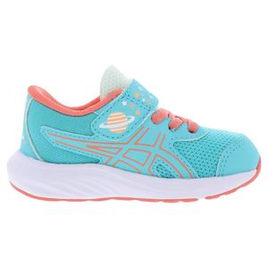 Asics Contend 9 Ts School Yard รองเท้าสำหรับเด็กวัยหัดเดิน รุ่น Energy Aqua Papaya แบบเดิน - Product Image 2