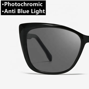 Photochromic ánh sáng màu xanh Chặn kính cho phụ nữ chống chói TR90 lớn mèo mắt bền khung linh hoạt bản lề - Product Image 5