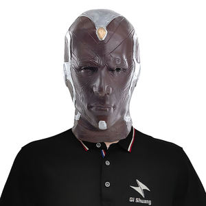 Halloween Cosplay Superhéroe Visión Máscara de látex <span class=keywords><strong>Marvel</strong></span> Headgear Casco Spiderman Hulk Iron Man Máscara - Product Image 2