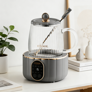 Bouilloire Électrique en Verre de Haute Qualité avec Contrôle de Température, Mini <span class=keywords><strong>Chauffe</strong></span>-<span class=keywords><strong>Eau</strong></span> Électrique : Bouilloire à <span class=keywords><strong>Eau</strong></span> Chaude Miniature de 400 ml - Product Image 1