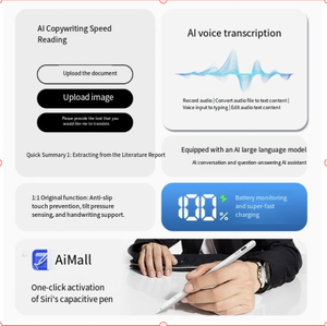 ปากกาสไตลัสแบบคาปาซิทีฟ AI ใช้งานร่วมกับ <span class=keywords><strong>Apple</strong></span> Pencil, ปากกาสไตลัสสำหรับ <span class=keywords><strong>iPad</strong></span>, ที่ยึดติดหน้าจอสัมผัสแบบแม่เหล็กผ่านบลูทูธ - Product Image 4