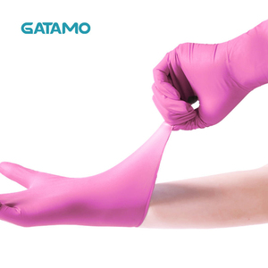 G21 100 pièces Gatamo Lot en vrac de gants de tatouage en nitrile jetables roses sans <span class=keywords><strong>poudre</strong></span> avec certification EN374 CE - Product Image 3