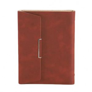 <b>Refillable</b> A5 Hardcover Leather Cover Notebook Card <b>Pen</b> Holder Binder 100 Sheets Custom Logo Gift Let's Party BSCI Certified - Product Image 2