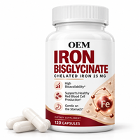 Capsules de Bisglycinate de Fer Doux à Haute Biodisponibilité – Soutien Quotidien pour Adultes Occupés, Doux pour l'Estomac – OEM, Marque Privée, Vente en Gros