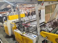 Machine de fabrication de sacs en plastique pour t-shirts, gilets et sacs de shopping, à double couche, six lignes, haute production, thermoscellage et découpe à froid, SHXJ-E1200