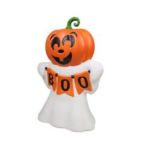 Décoration d'Halloween en plastique, fantôme, citrouille, homme, ornements gonflables lumineux et originaux de grande taille, créant une ambiance festive