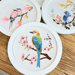 1 Kit de Broderie pour Débutants, Matériaux DIY Colibris et Fleurs, Artisanat Artistique et Couture Pratique - Product Image 3